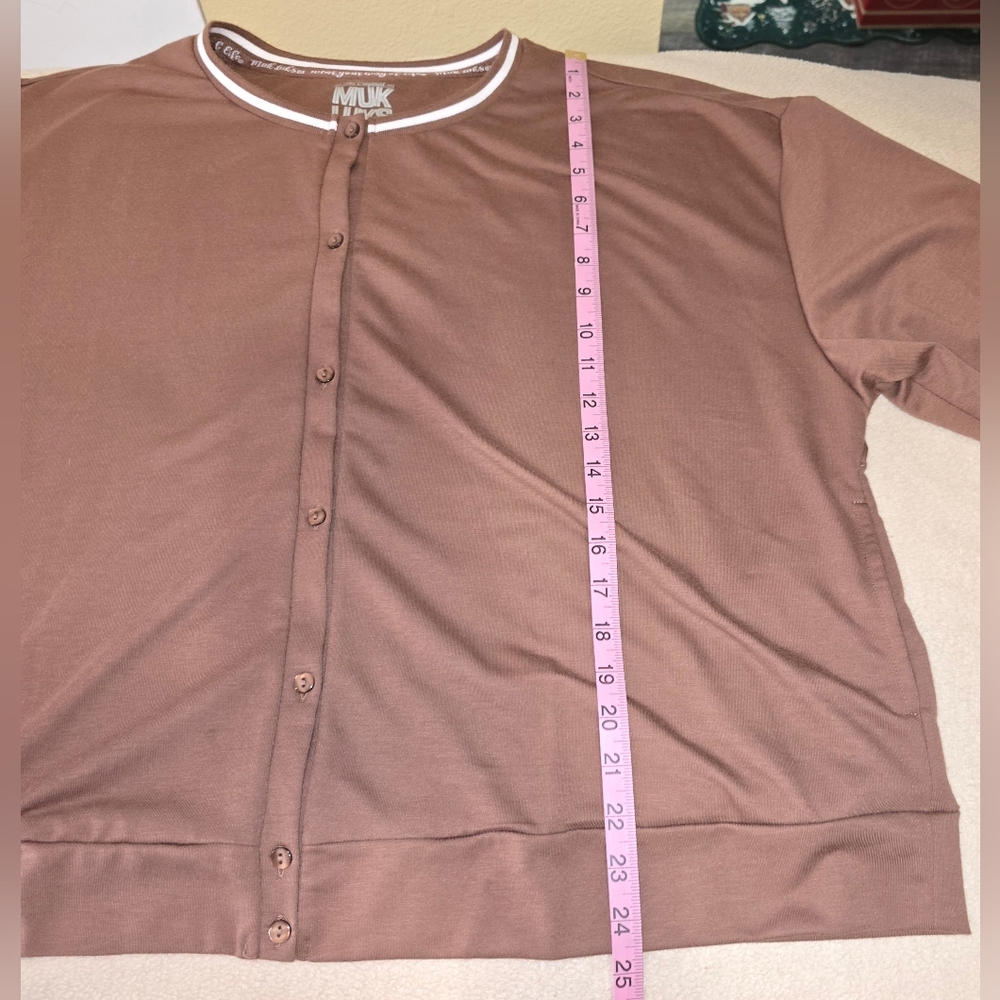 Muk Luks 1x Brown Women's Jog Suit (F) - Picture 10 of 11